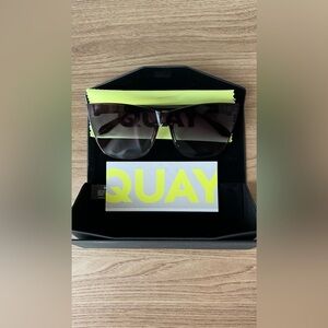 Quay Come Thru Black Frame Cat Eye Sunglasses